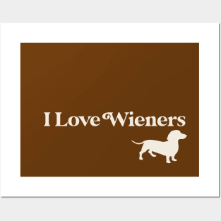 I Love Wieners (Light on Dark) Posters and Art